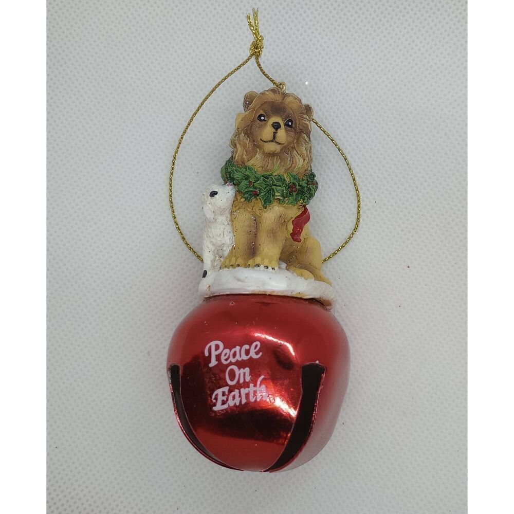 Peace on Earth jingle bell Christmas ornament
